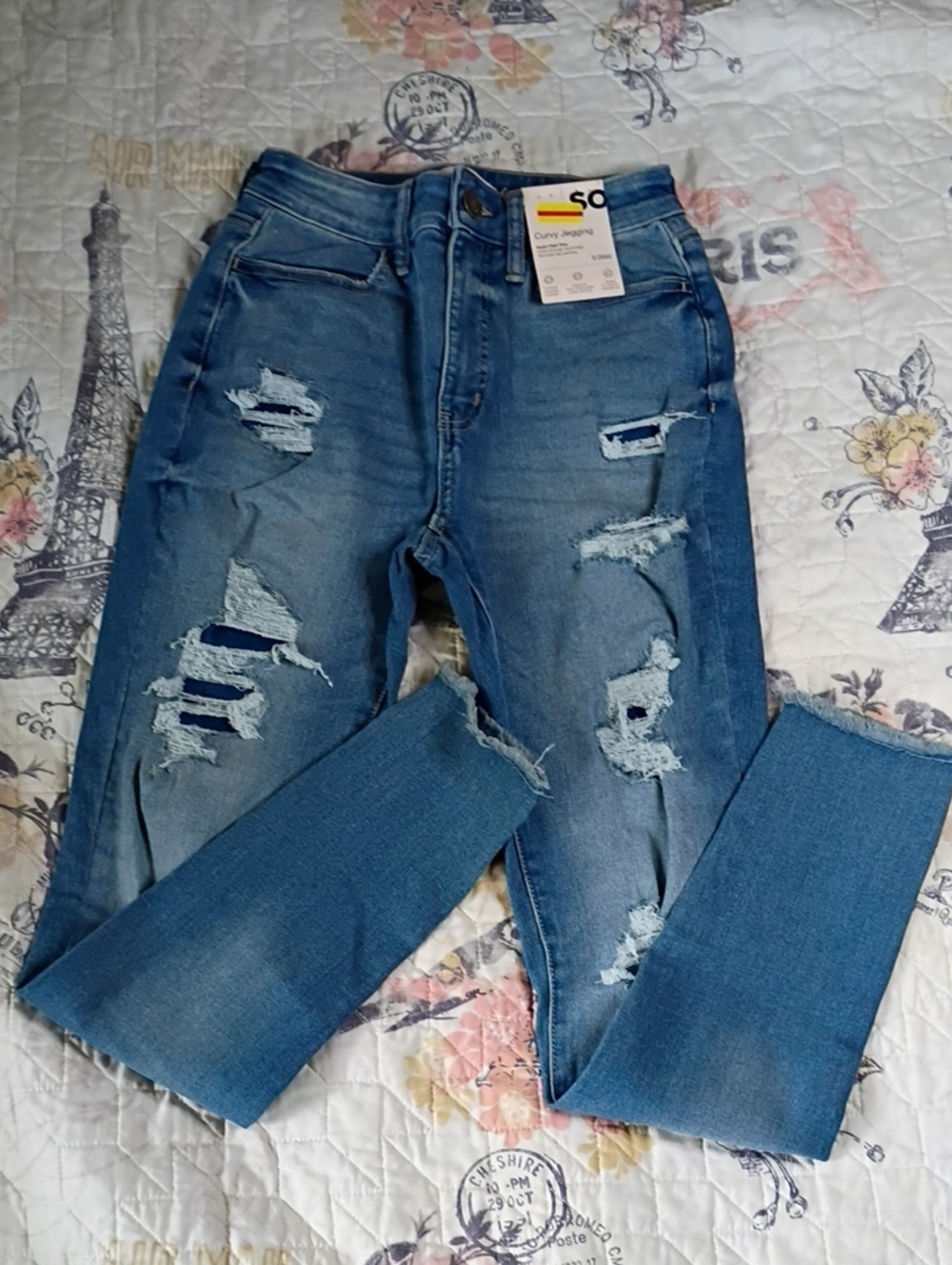 NWT SO Light Blue Ripped Skinny Jeans